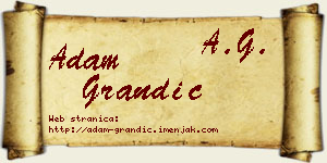 Adam Grandić vizit kartica